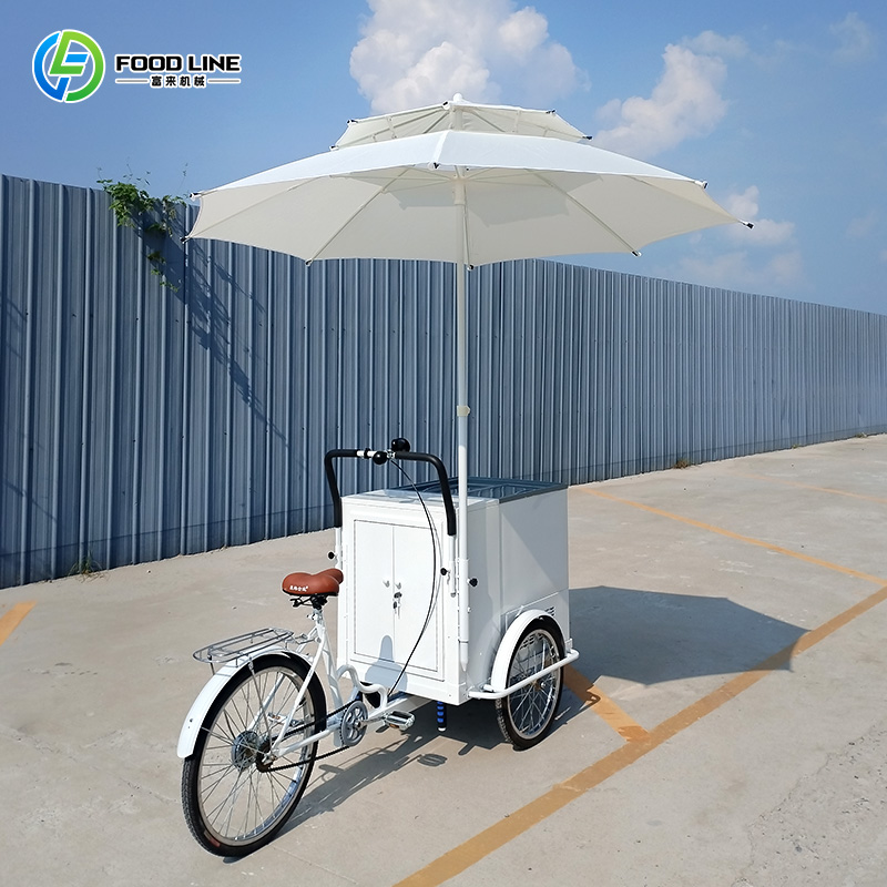 Hot Dog Vending Cart - Outdoor Ice Cream Mini Cart Flexible
