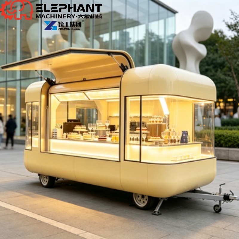 Hot Dog Vending Cart - Commercial Mobile Food Trailer, Multifunctional Hot