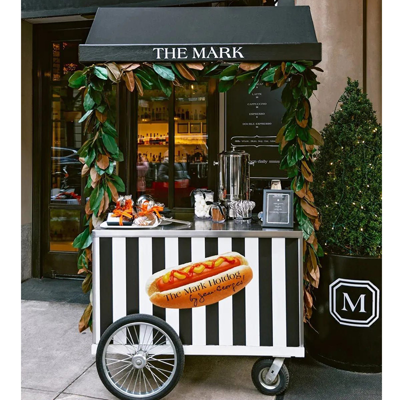 Hot Sale Custom Metal 4-Wheel  - огляд і ціна Hot Dog Vending Cart