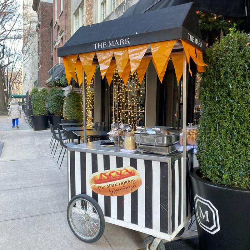 Hot Sale Custom Metal 4-Wheel  - огляд і ціна Hot Dog Vending Cart