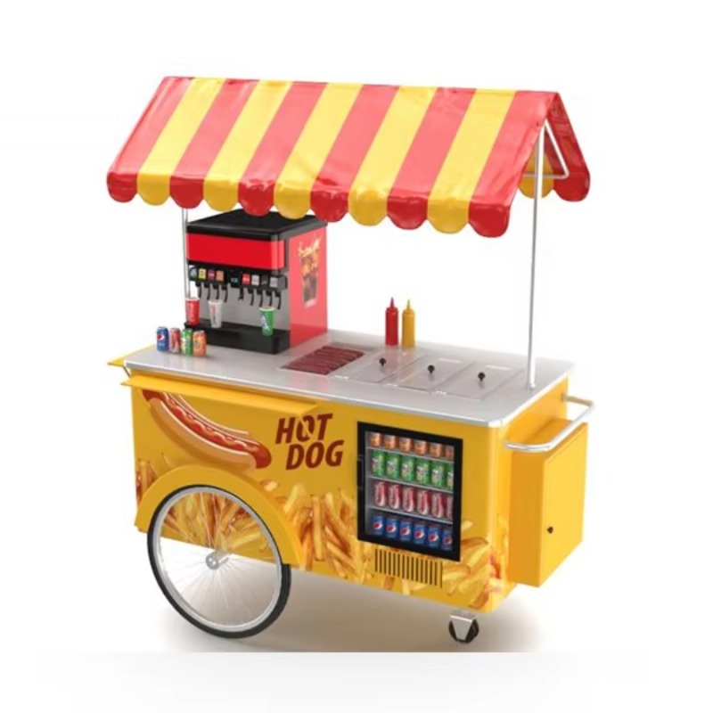 Hot Sale Custom Metal 4-Wheel  - огляд і ціна Hot Dog Vending Cart